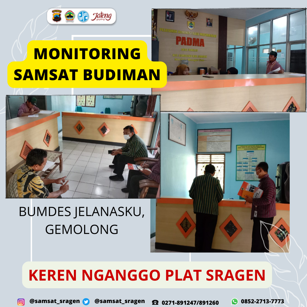 Monitoring Pelaksanaan SAMSAT BUDIMAN