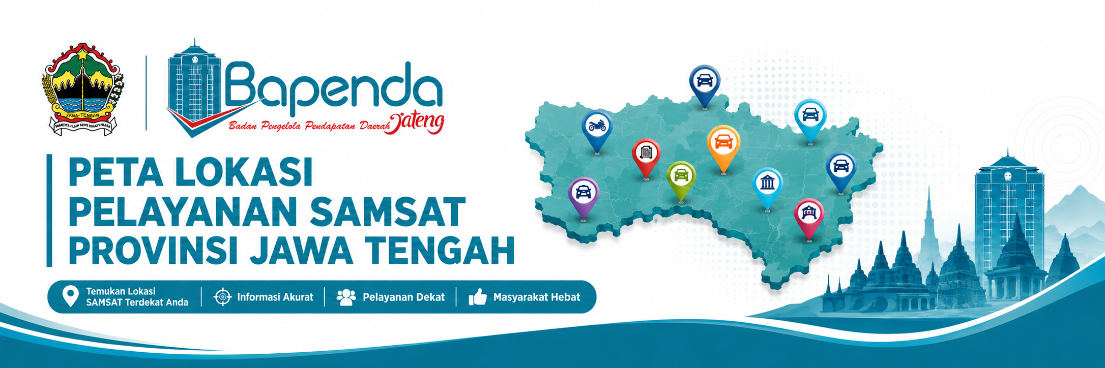 Peta Lokasi Pelayanan Samsat Provinsi Jawa Tengah - Bapenda Jateng